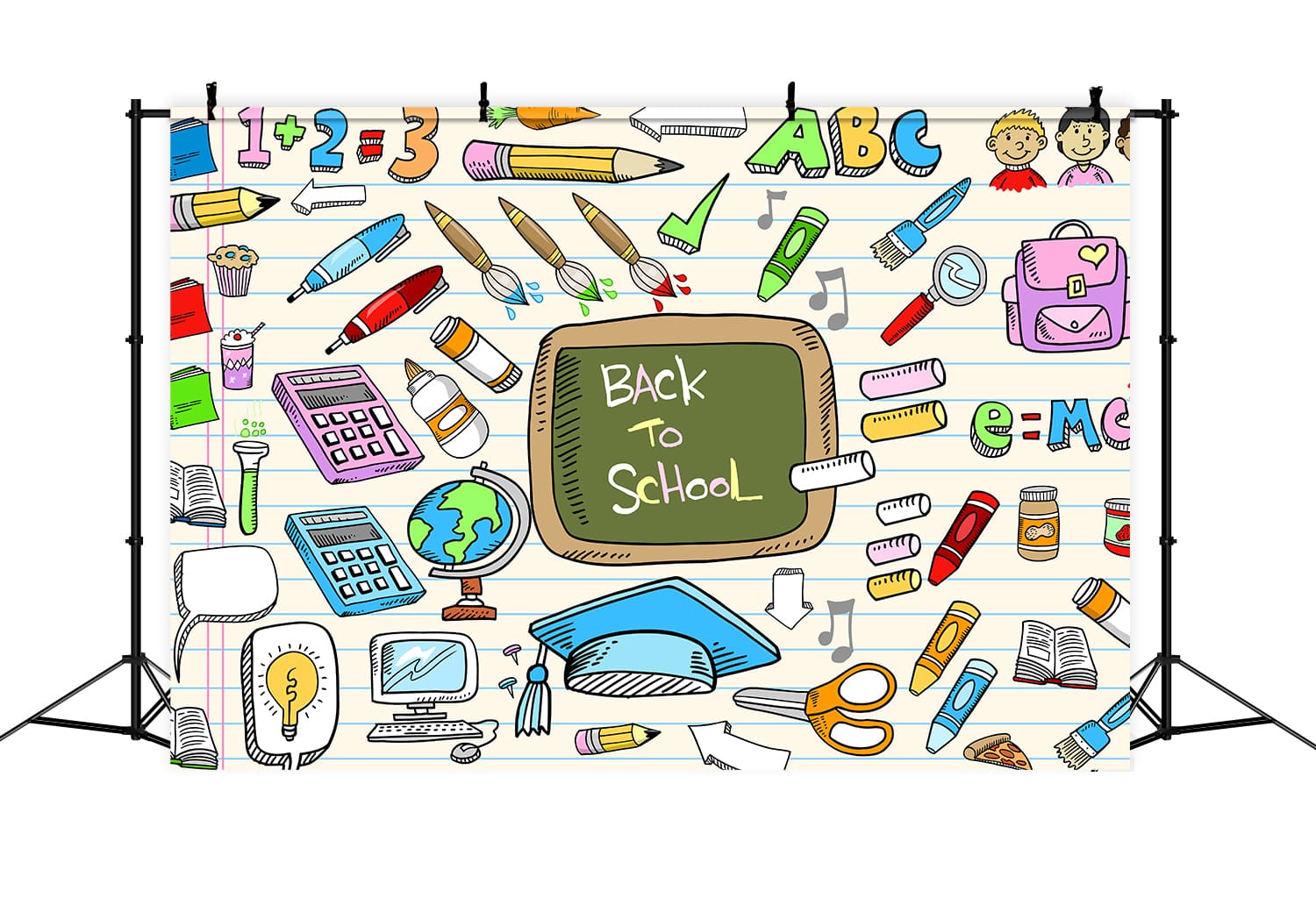 Back to School Doodles Fotohintergrund DBD7-78