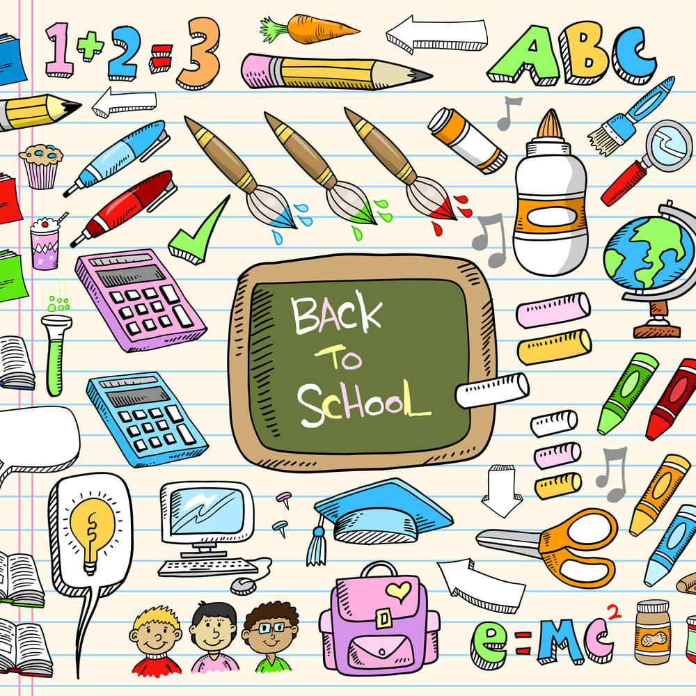 Back to School Doodles Fotohintergrund DBD7-78