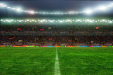 Fußballfeld Grüne Rasenlichter Sportfoto-Hintergründe G-264