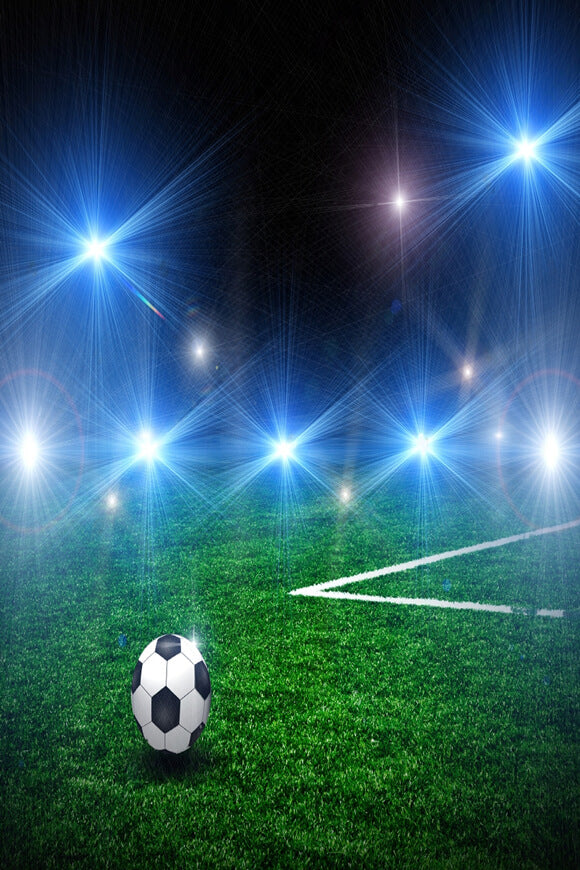 Fußballfeld Grüne Nachtlichter Hintergrund für Fotokabine G-370