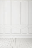 Klassisches weißes Interieur mit Holzbodenhintergrund für Fotos GC-78