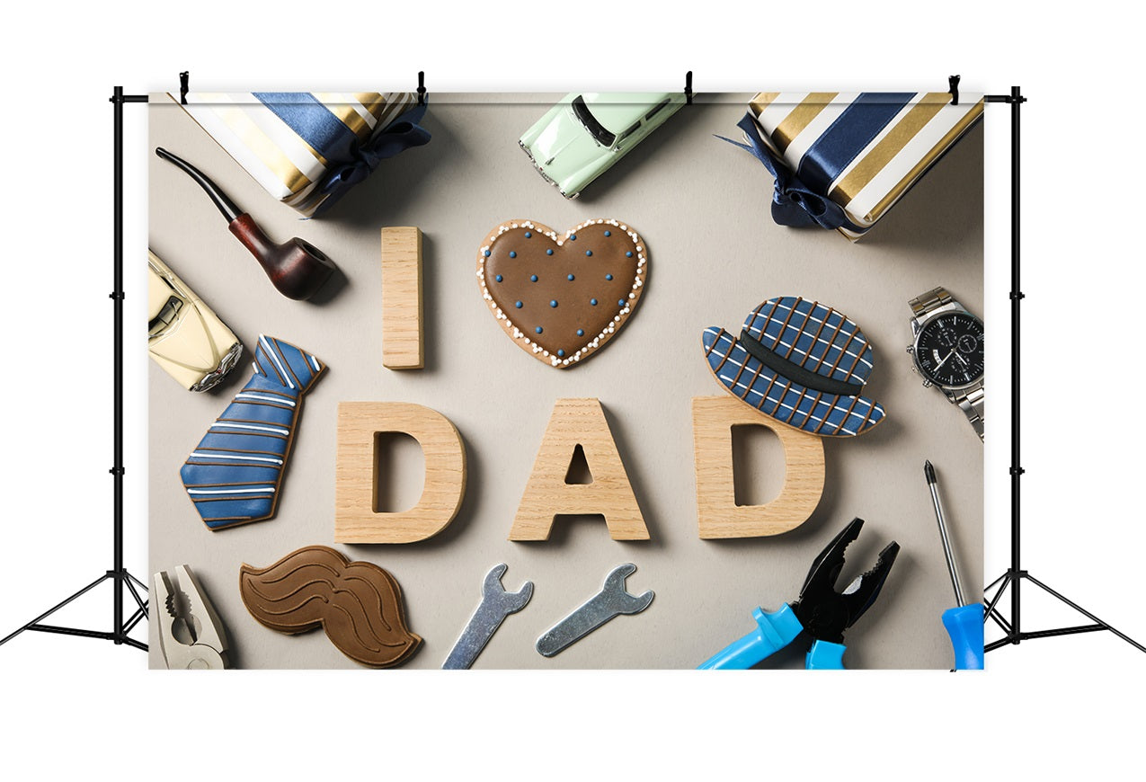 Vatertag Backdrops Dad Ever Tool Set Backdrop GQ2-208