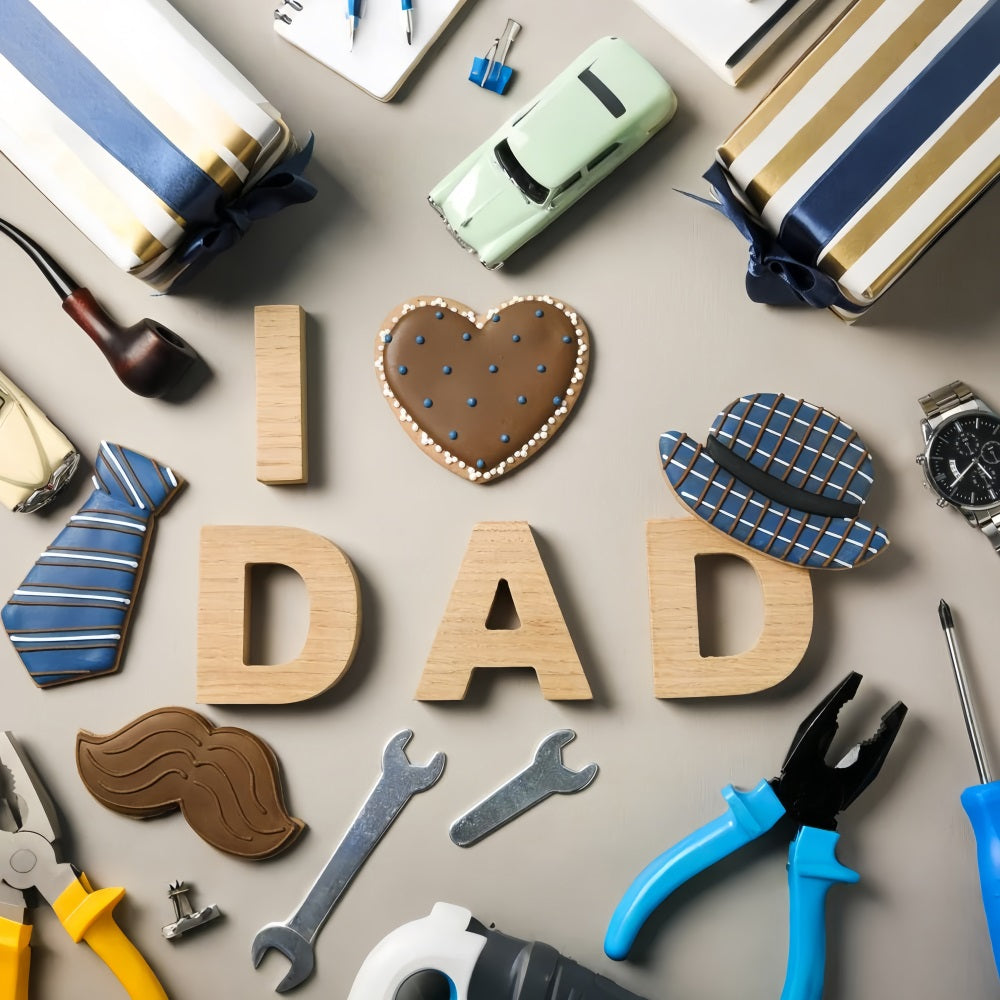 Vatertag Backdrops Dad Ever Tool Set Backdrop GQ2-208