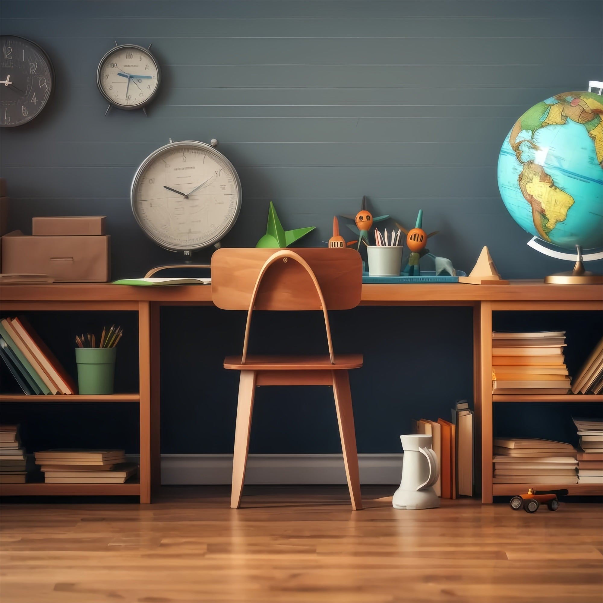 Backdrop Back To School Study Time Schreibtisch Backdrop GQ3-123