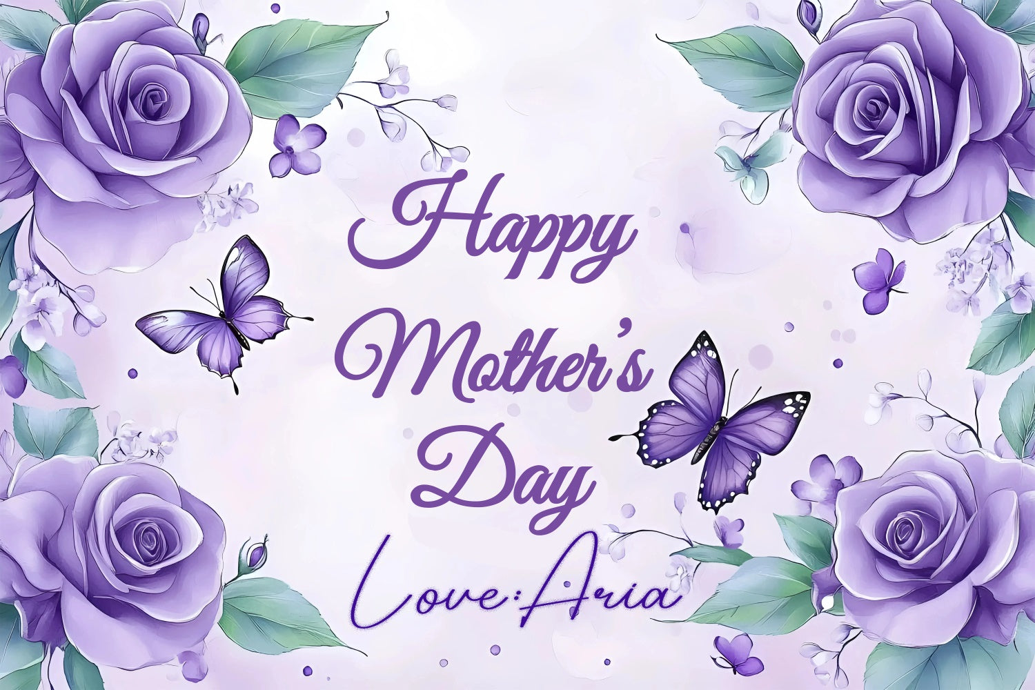 Muttertagskulissen Lila Blumenfantasie Individueller Hintergrund GQ3-203