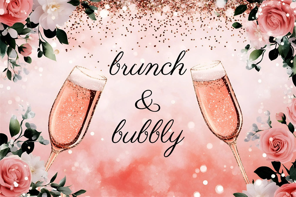 Personalisierte Hochzeit Hintergrund Hintergrund Sekt Champagner Rose Hintergrund GQ3-222