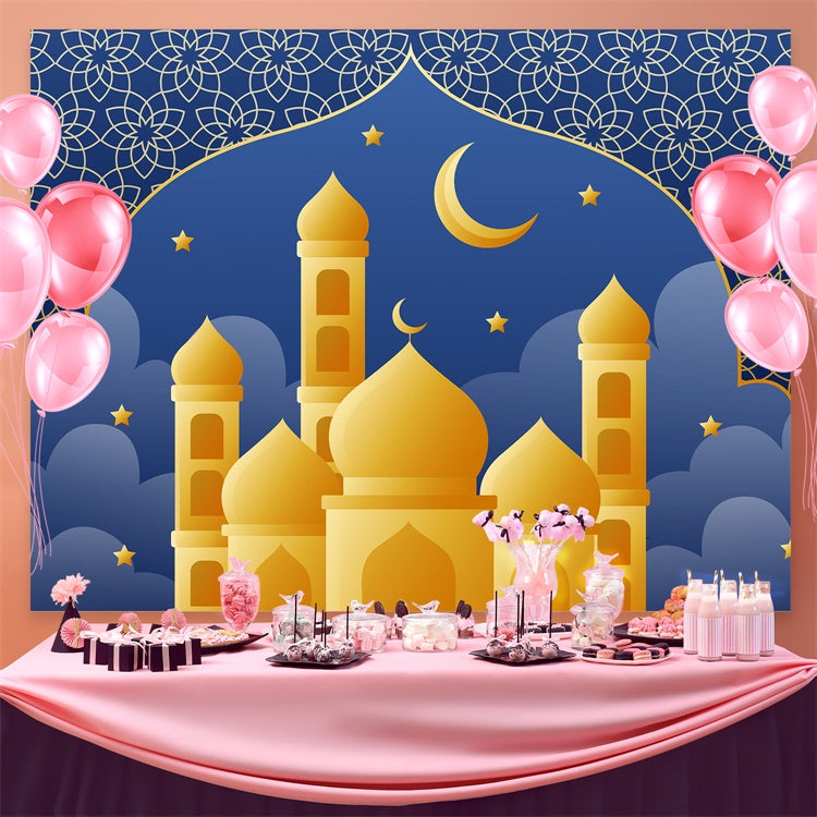 Eid Mubarak Backdrop Sternennacht Große Moschee Eid Backdrop GQ3-72