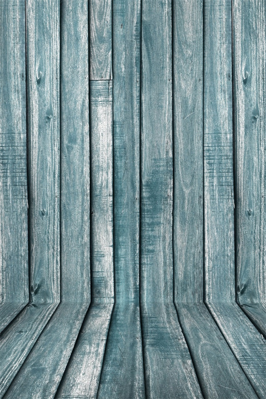 Holzboden Backdrop Blaue Holzwand Boden Backdrop GQ4-100