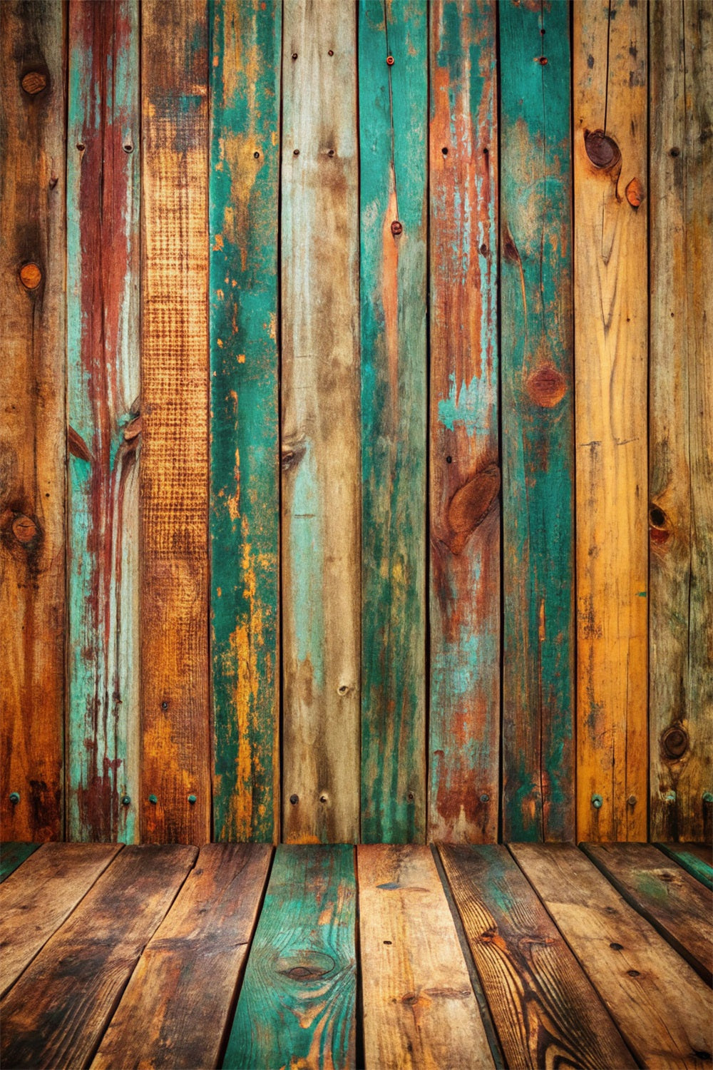 Holz Backdrop Stil Multicolor Boden Backdrop GQ4-103