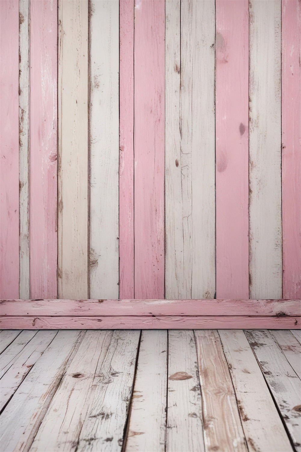 Holzboden Backdrop Rosa Weiß Raum Backdrop GQ4-104
