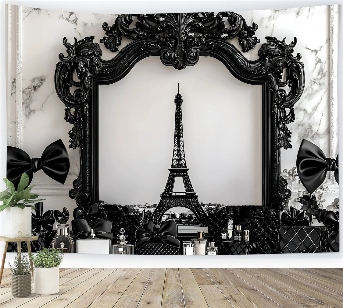 Paris Kulisse Fotografie Schwarzer Rahmen Luxus Parfüm Kulisse GQ4-166