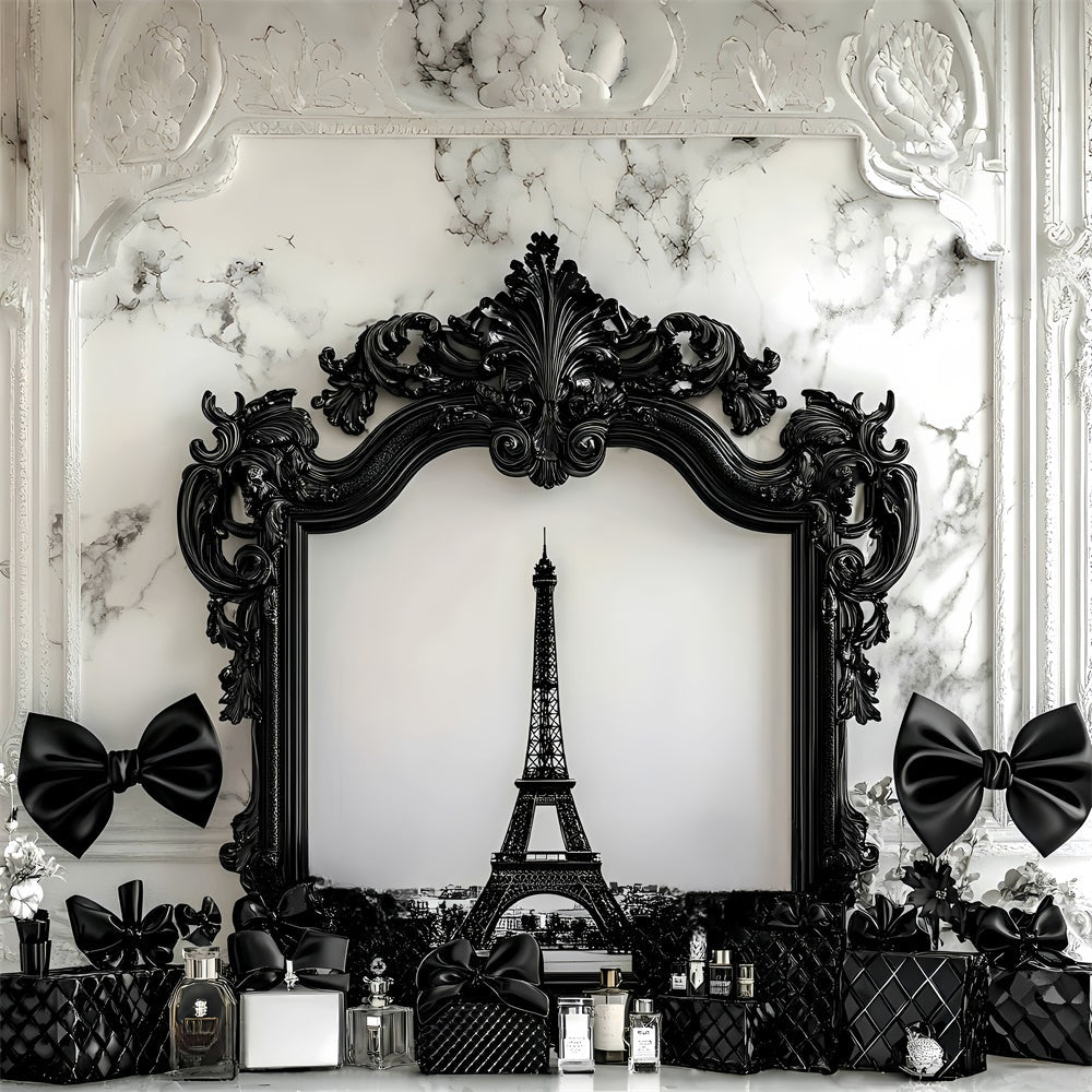 Paris Kulisse Fotografie Schwarzer Rahmen Luxus Parfüm Kulisse GQ4-166