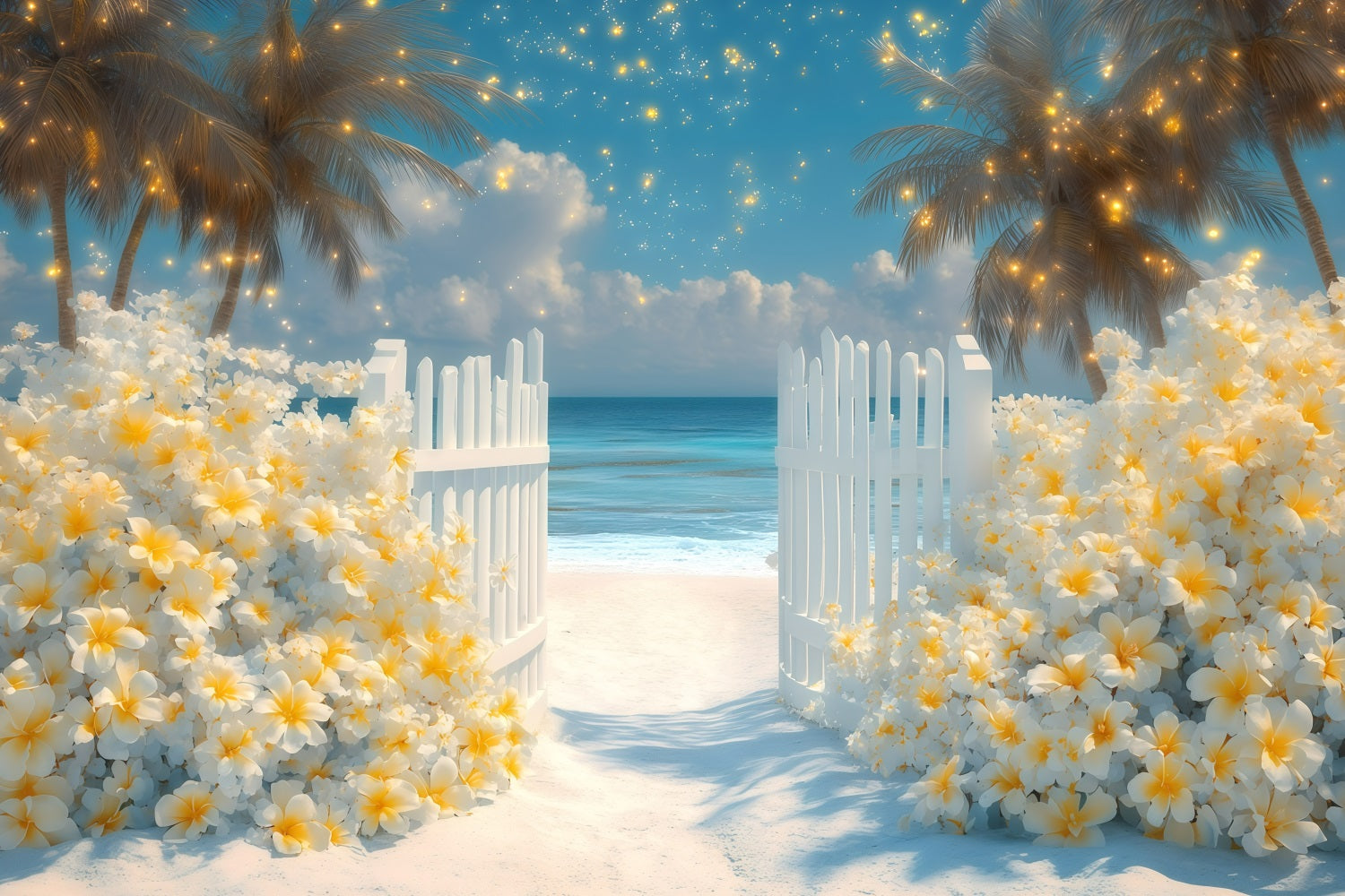 Sommer-Hintergrundbilder Tropische Blüten Strand-Hintergrundbilder GQ4-268