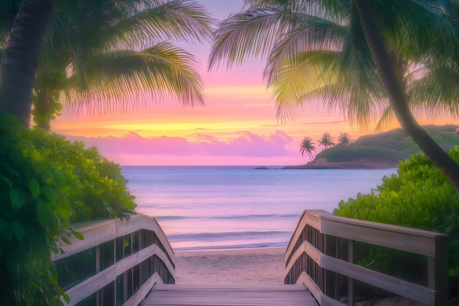 Tropische Hintergrundbilder Palme Sommer Seaside Hintergrund GQ4-280
