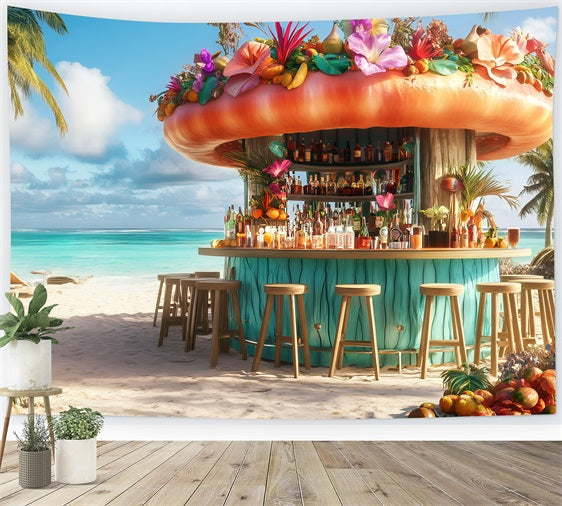 Strand Kulisse Sommer Cocktail Bar Paradies Kulisse GQ4-293