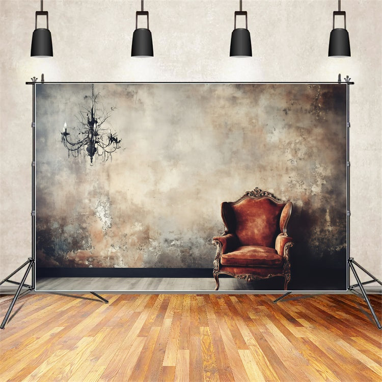 Vintage Backdrops für Fotografie Rustikale Wand Stuhl Hintergrund GQ4-312