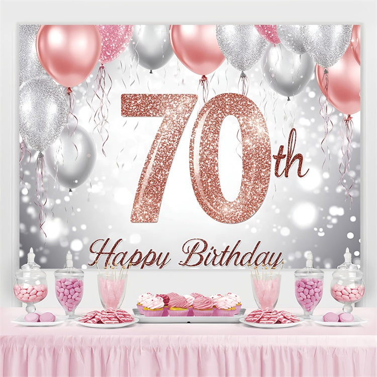 Happy Geburtstag Backdrop Diamond Funkeln 70th Benutzerdefinierte Backdrop GQ4-5