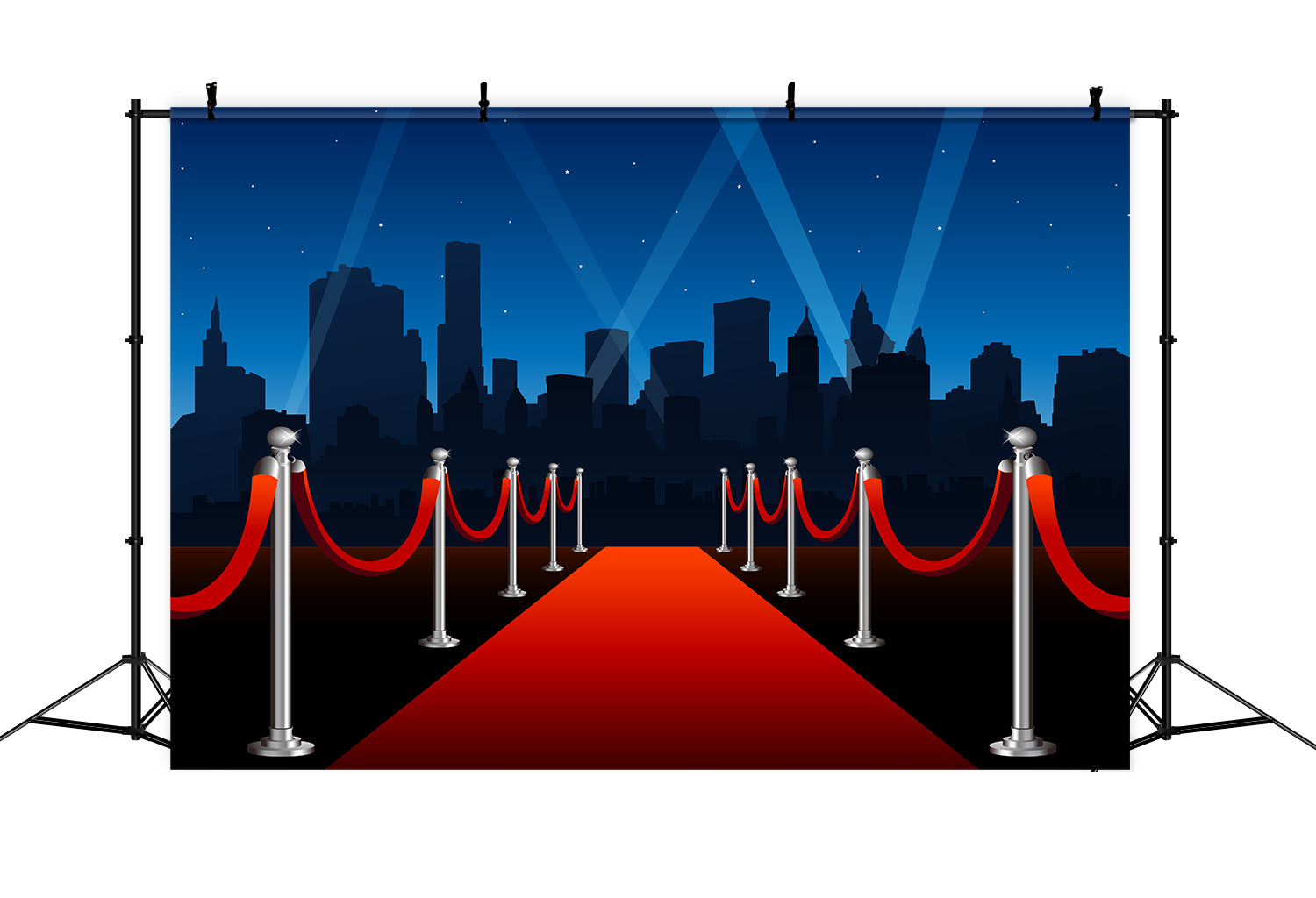 Roter Teppich Fotohintergrund Glamouröse Nacht Stadt Hintergrund GQ4-96