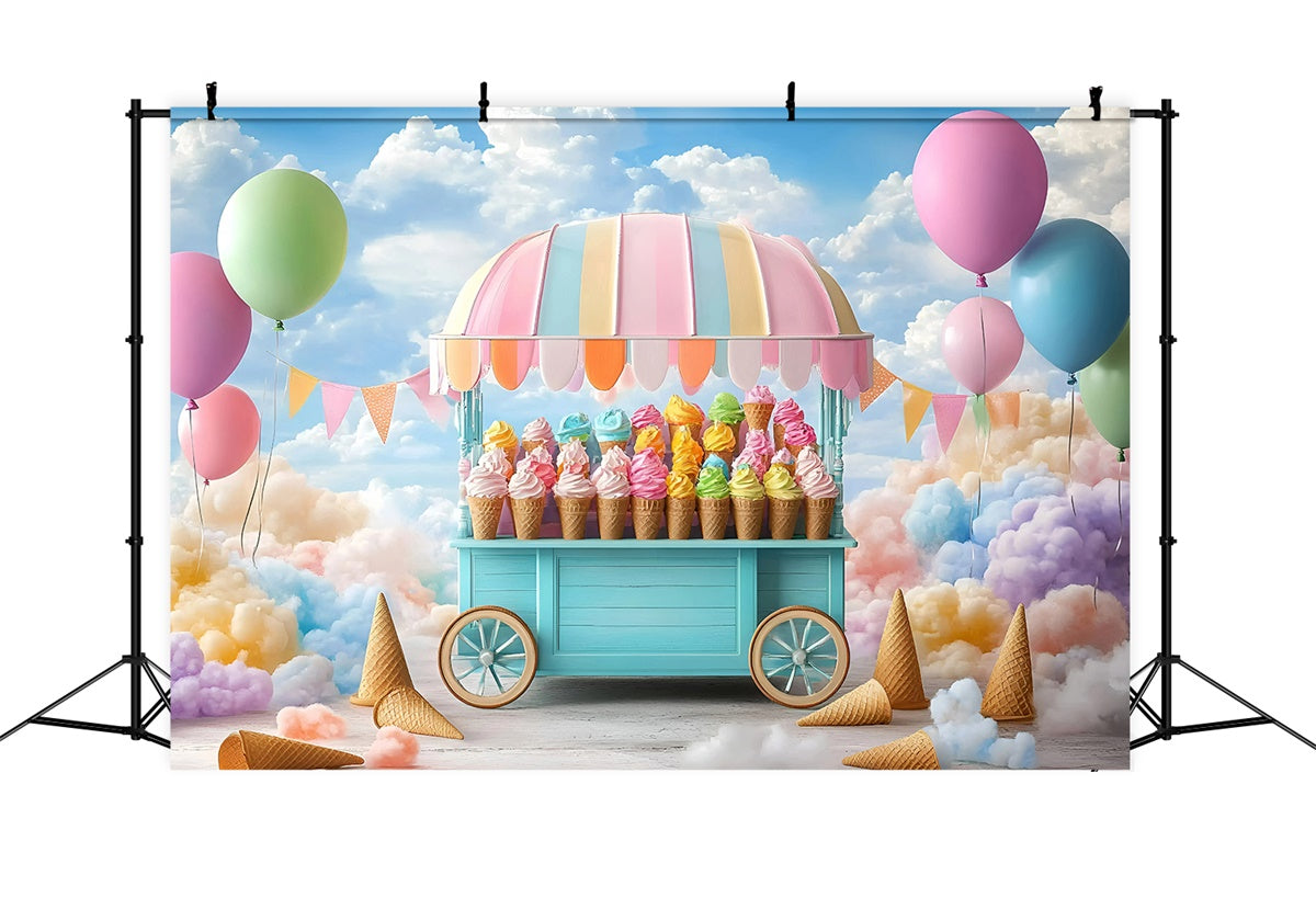 Neugeborenen-Fotografie-Hintergrund Eiscreme-Karneval-Hintergrund GQ5-139