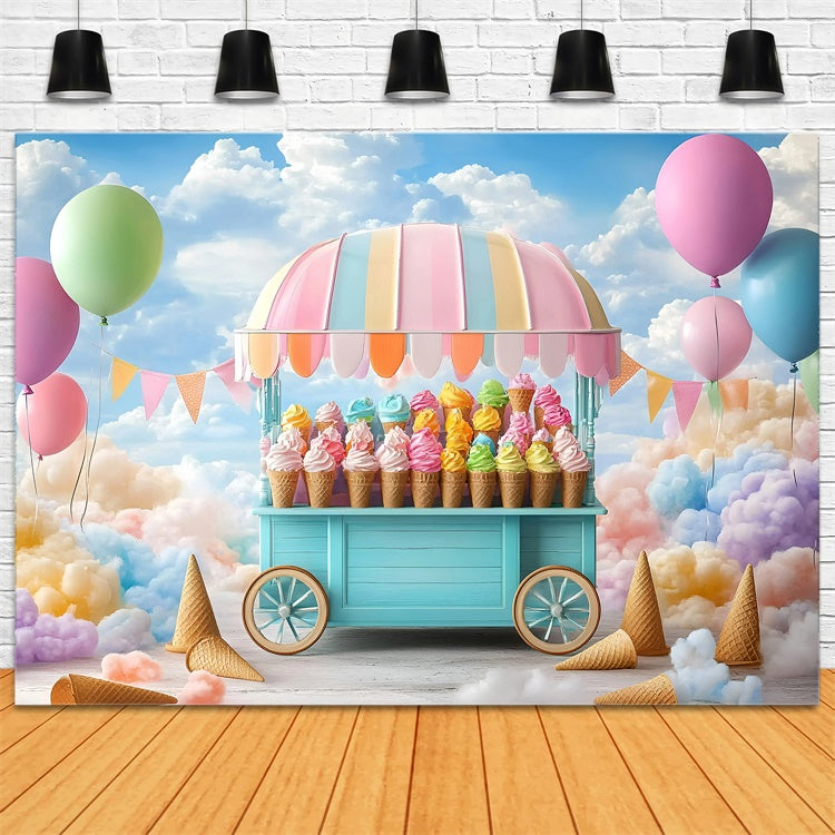 Neugeborenen-Fotografie-Hintergrund Eiscreme-Karneval-Hintergrund GQ5-139