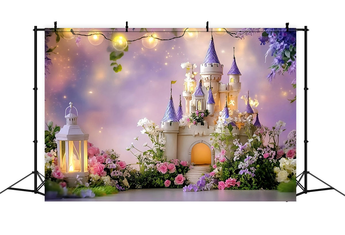 Castle Backdrops Twilight Flower Castle Kinder Backdrops GQ5-200
