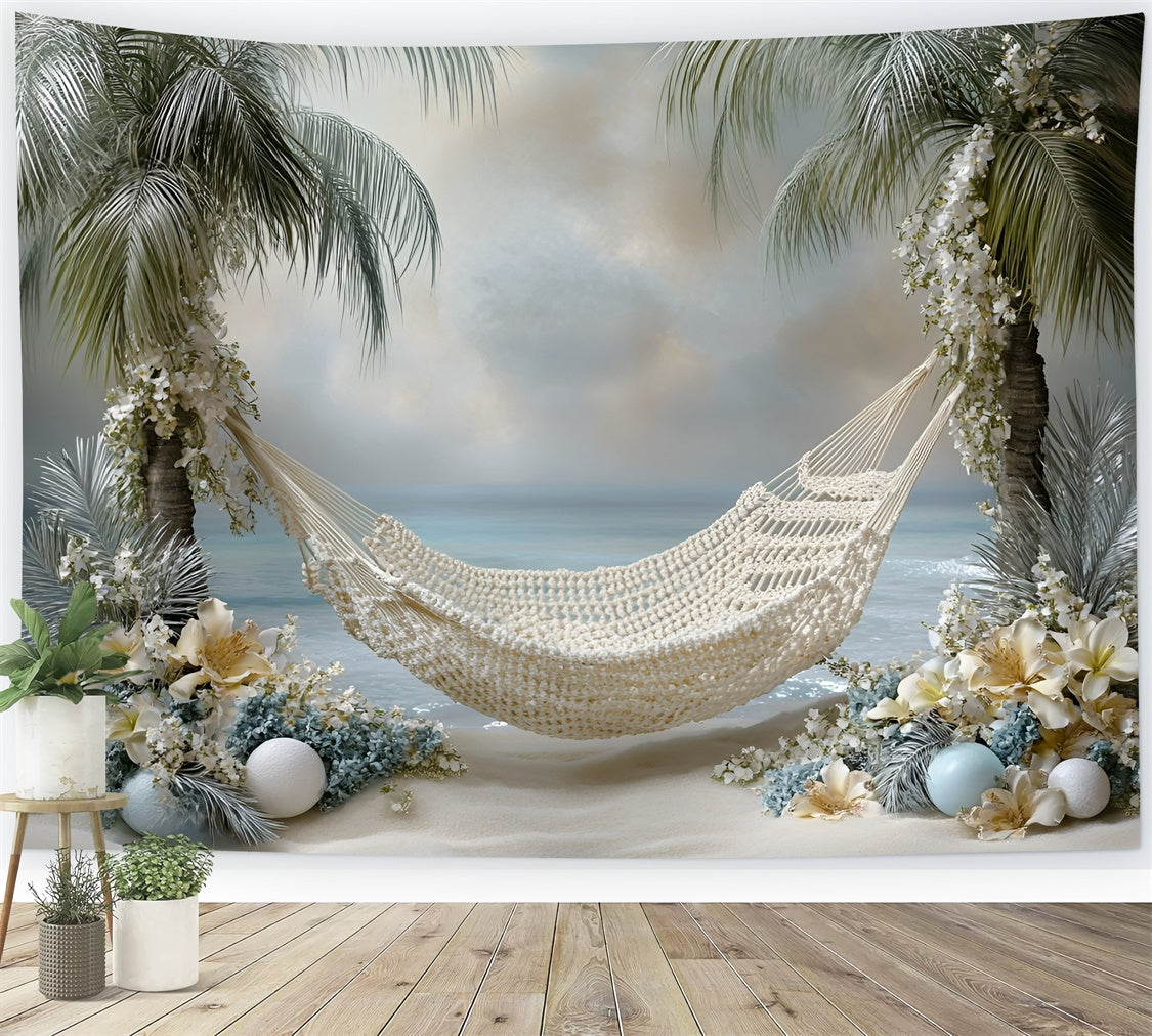 Fotografie Hintergründe für Kinder Floral Beach Palm Hintergrund GQ5-204