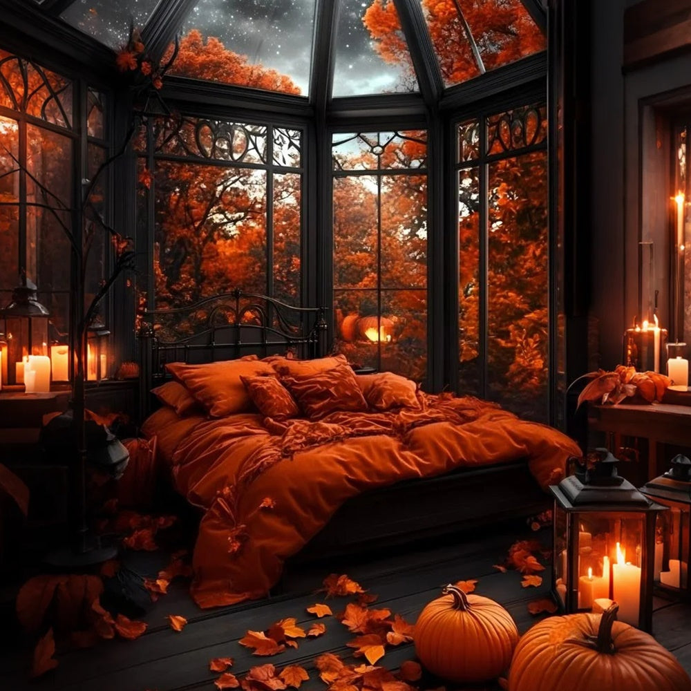 Herbst-Hintergrund Schlafzimmer Glasdecke Sterne Hintergrund GQ5-88