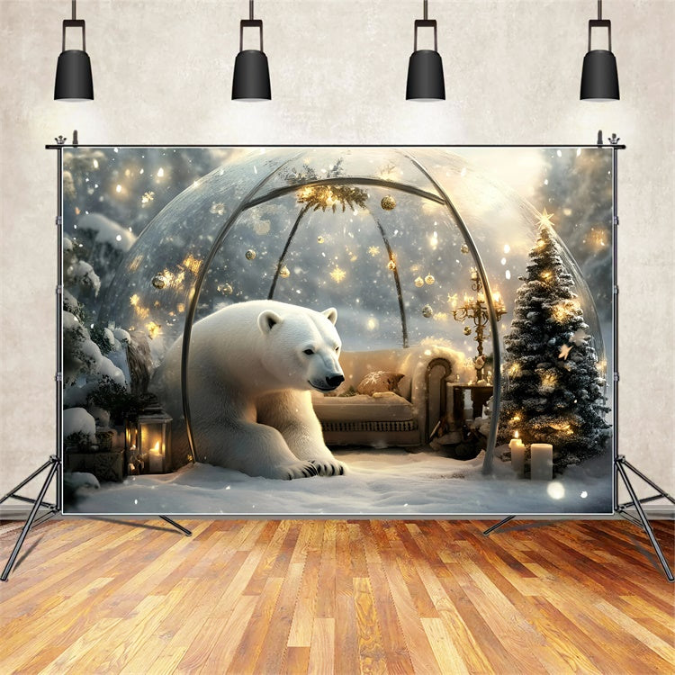 Schneekugel Backdrop Eisbär Verzauberte Kulisse GQ57-154