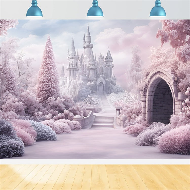 Winter Backdrop Fotografie Blush Winter Castle Backdrop GQ57-157