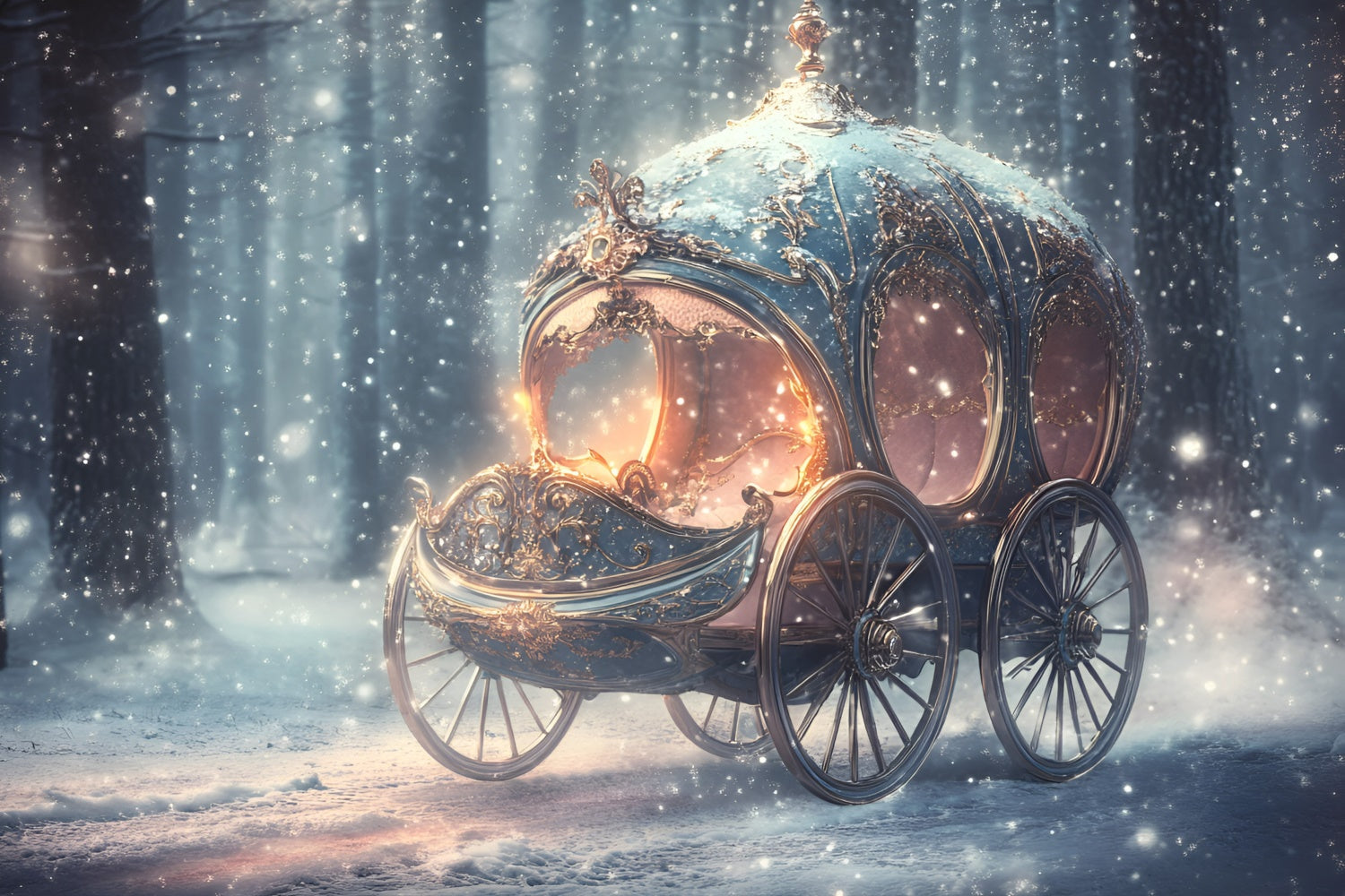 Schneekulisse Frosted Dream Coach Winterkulisse GQ57-168
