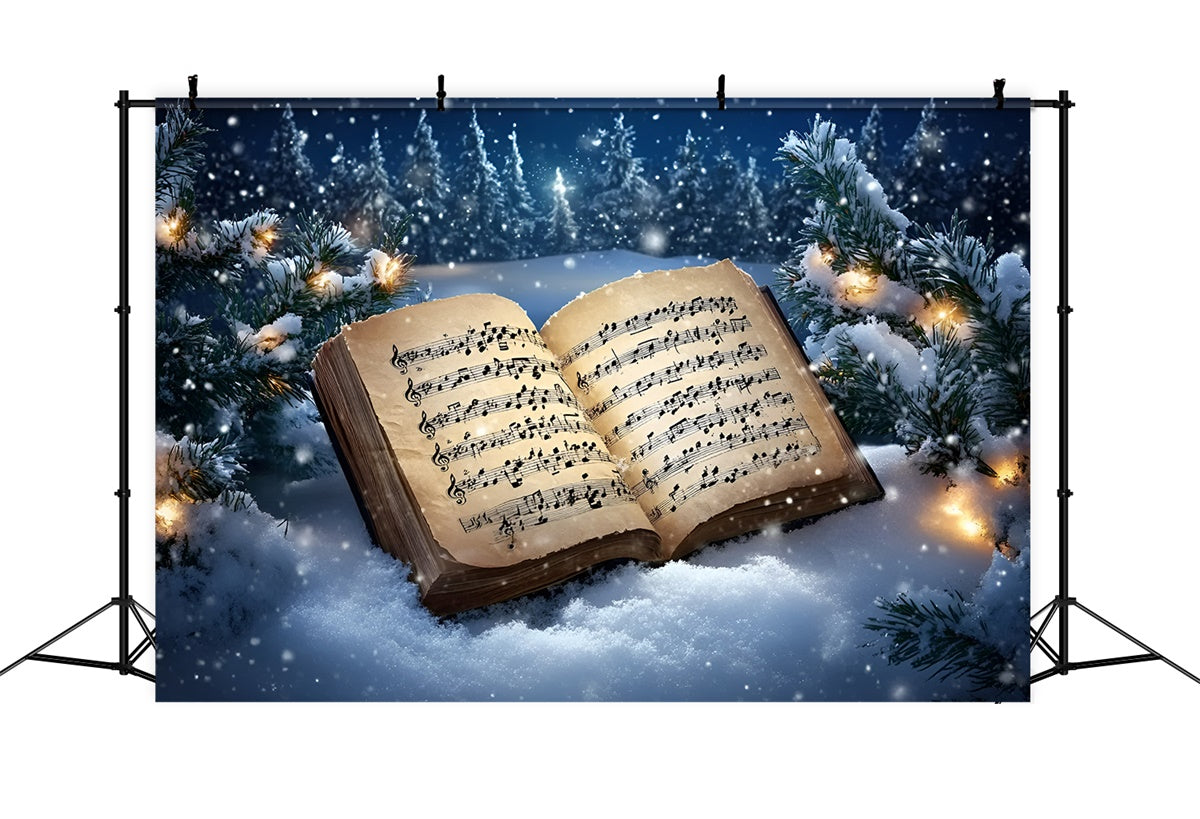 Weihnachten Backdrops Stille Nacht Noten Backdrop GQ57-20