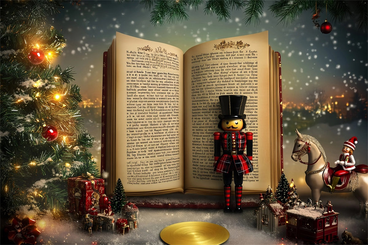 Weihnachts-Hintergrund Nussknacker Märchenhafte Träume Hintergrund GQ57-30