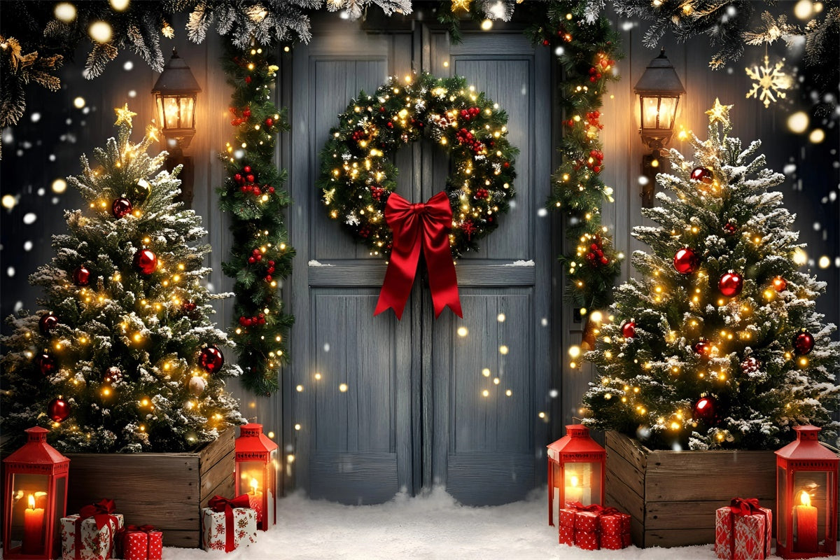 Weihnachten Fotografie Hintergründe Girlande Lichter Charme Hintergrund GQ57-50
