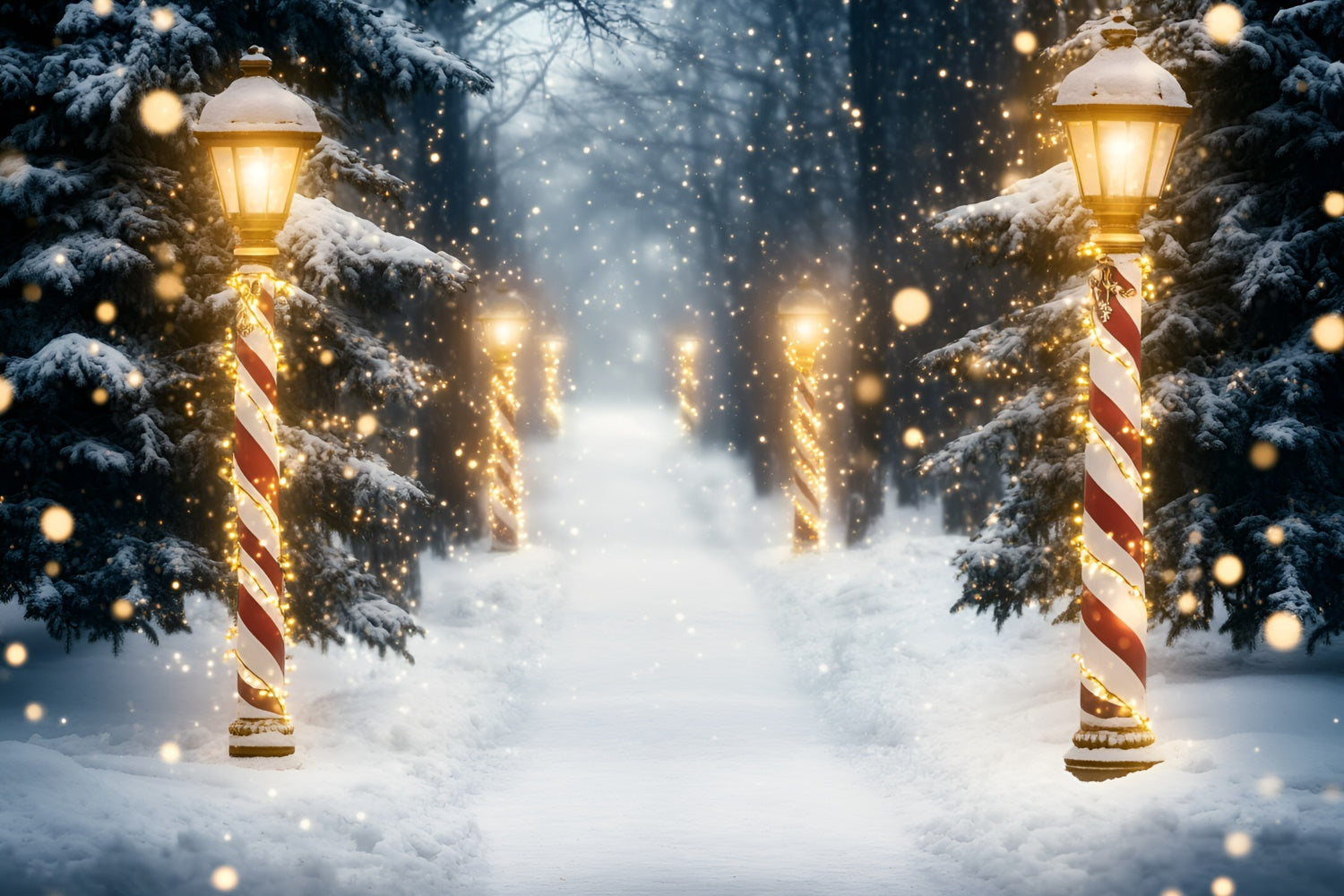 Schnee Wald Backdrop Holiday Magic Forest Backdrop GQ57-73