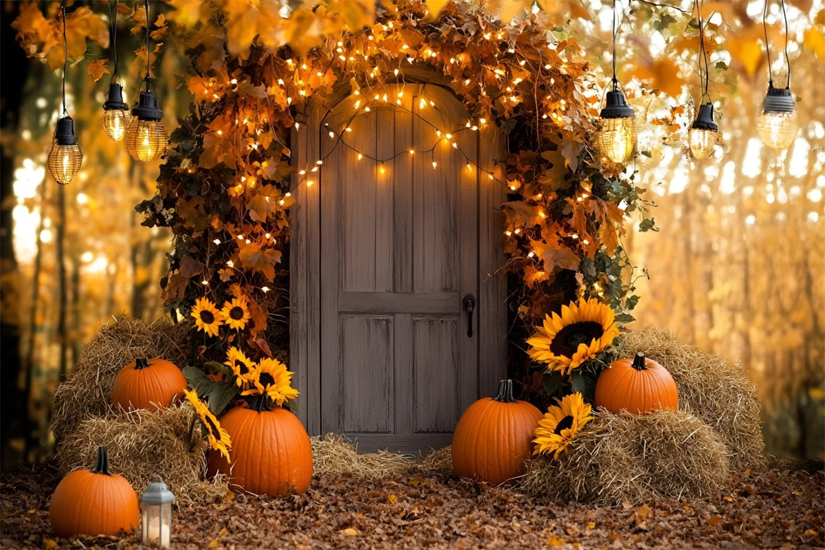 Herbst Fotografie Hintergründe Sonnenblumen Glühen Eingang Backdrop GQ57-93