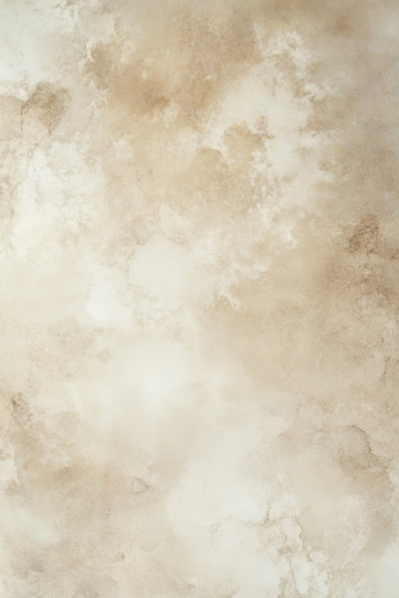 Cremefarbener Fotohintergrund Weiches Beige Bewölktes Aquarell Textur Fotohintergrund für Porträts GQ58-105