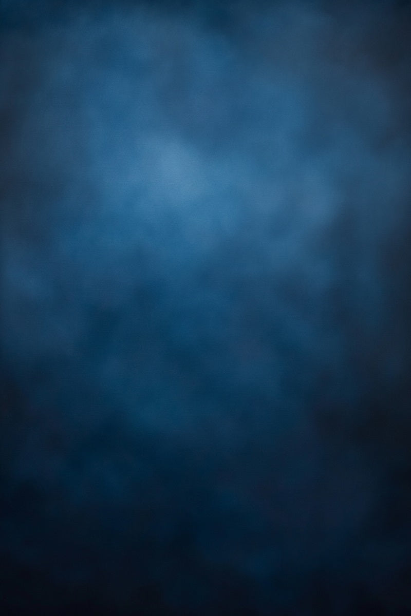Schule Porträt Fotohintergrund Deep Blue Gradient Mist Textur Studio Porträt Fotohintergrund GQ58-110