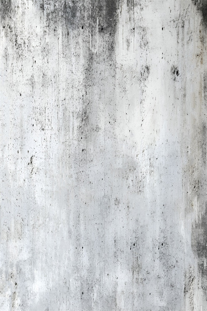 Beton Fotohintergrund verwitterte weiße Beton Textur mit dunklen Flecken Porträt Studiohintergründe GQ58-56