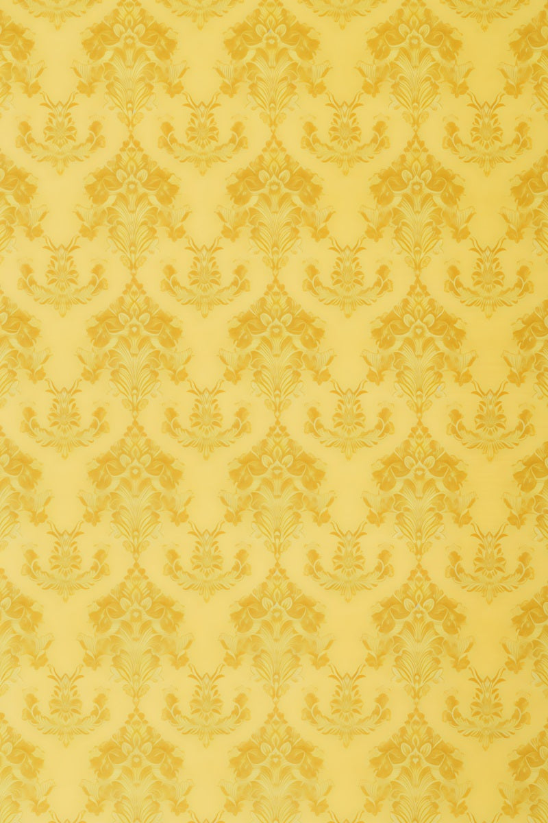 Gelber Fotohintergrund Elegantes Barockes Florales Damastmuster Porträtfotografie Fotohintergrund GQ58-74
