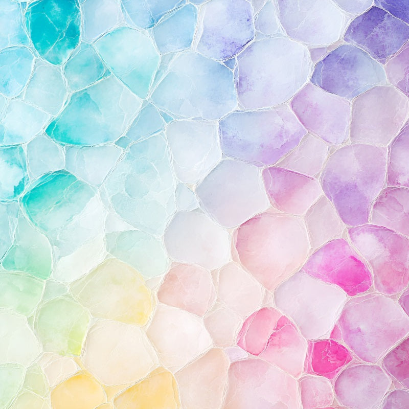Aquarell Fotohintergrund Pastell Mosaik Glas Stein Muster Porträt Fotografie Fotohintergrund GQ58-99