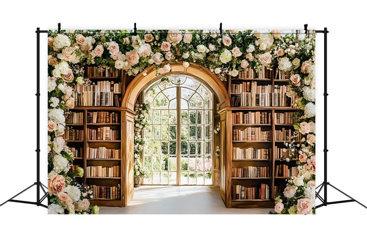 Schule Fotokulisse Elegantes Buch Garten Kulisse GQ6-121