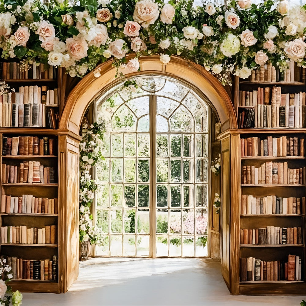 Schule Fotokulisse Elegantes Buch Garten Kulisse GQ6-121