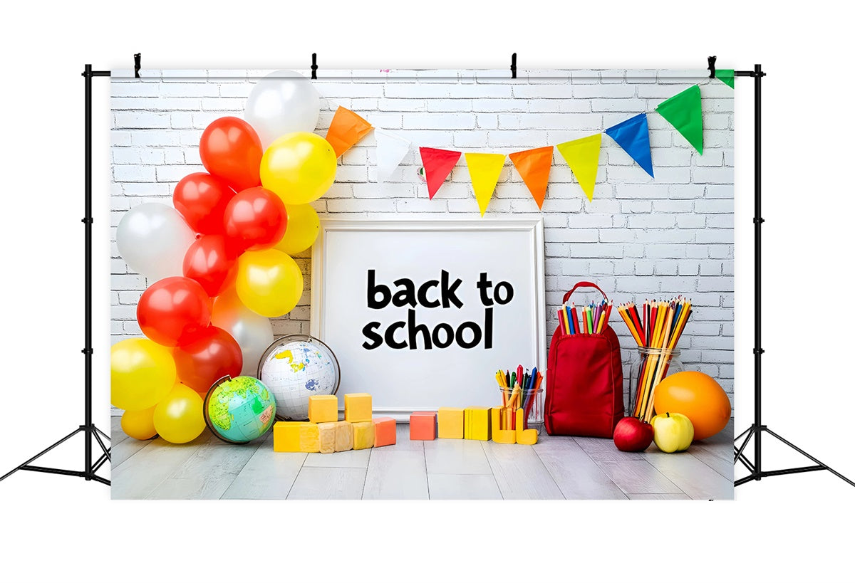 Back To School Backdrops Ballon Bleistift Party Backdrop GQ6-124