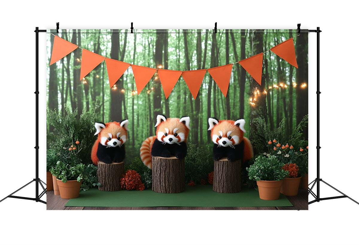 Smash Cake Backdrop Woodland Cubs Abenteuer Hintergrund GQ6-294