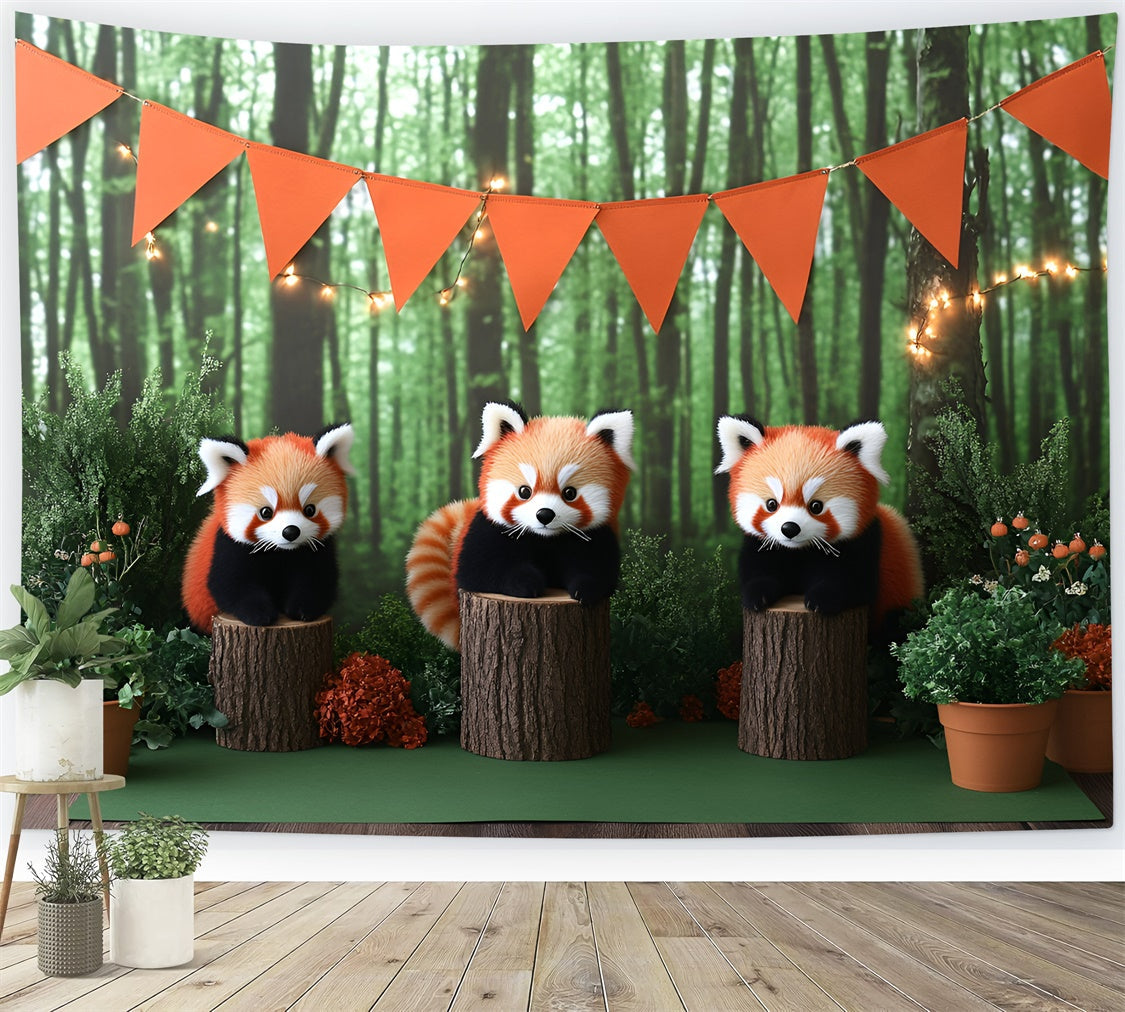 Smash Cake Backdrop Woodland Cubs Abenteuer Hintergrund GQ6-294