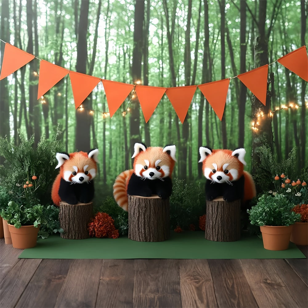 Smash Cake Backdrop Woodland Cubs Abenteuer Hintergrund GQ6-294