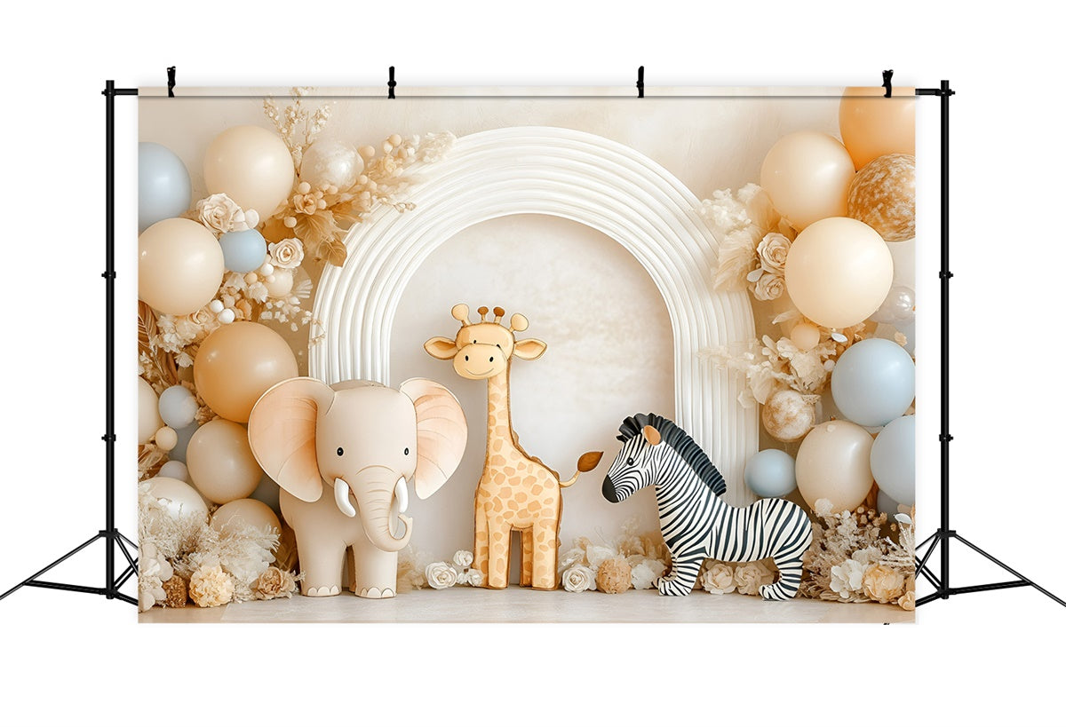 Cake Smash Backdrop Junge Dschungel Cuties Bogen Backdrop GQ6-314