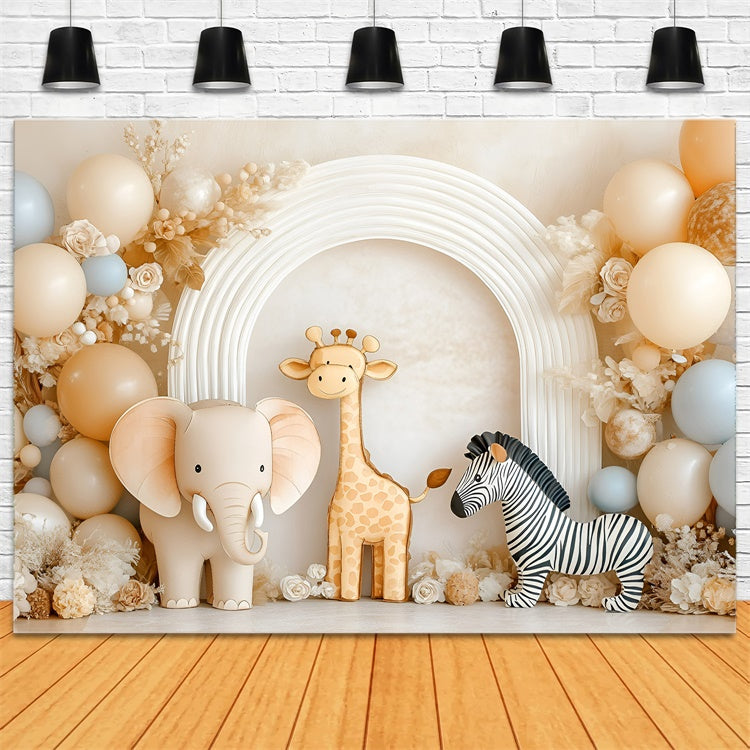 Cake Smash Backdrop Junge Dschungel Cuties Bogen Backdrop GQ6-314