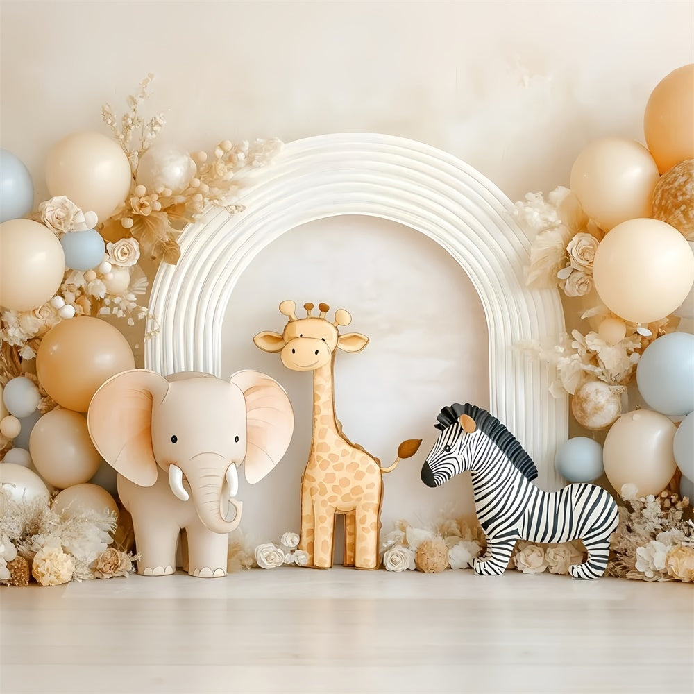 Cake Smash Backdrop Junge Dschungel Cuties Bogen Backdrop GQ6-314