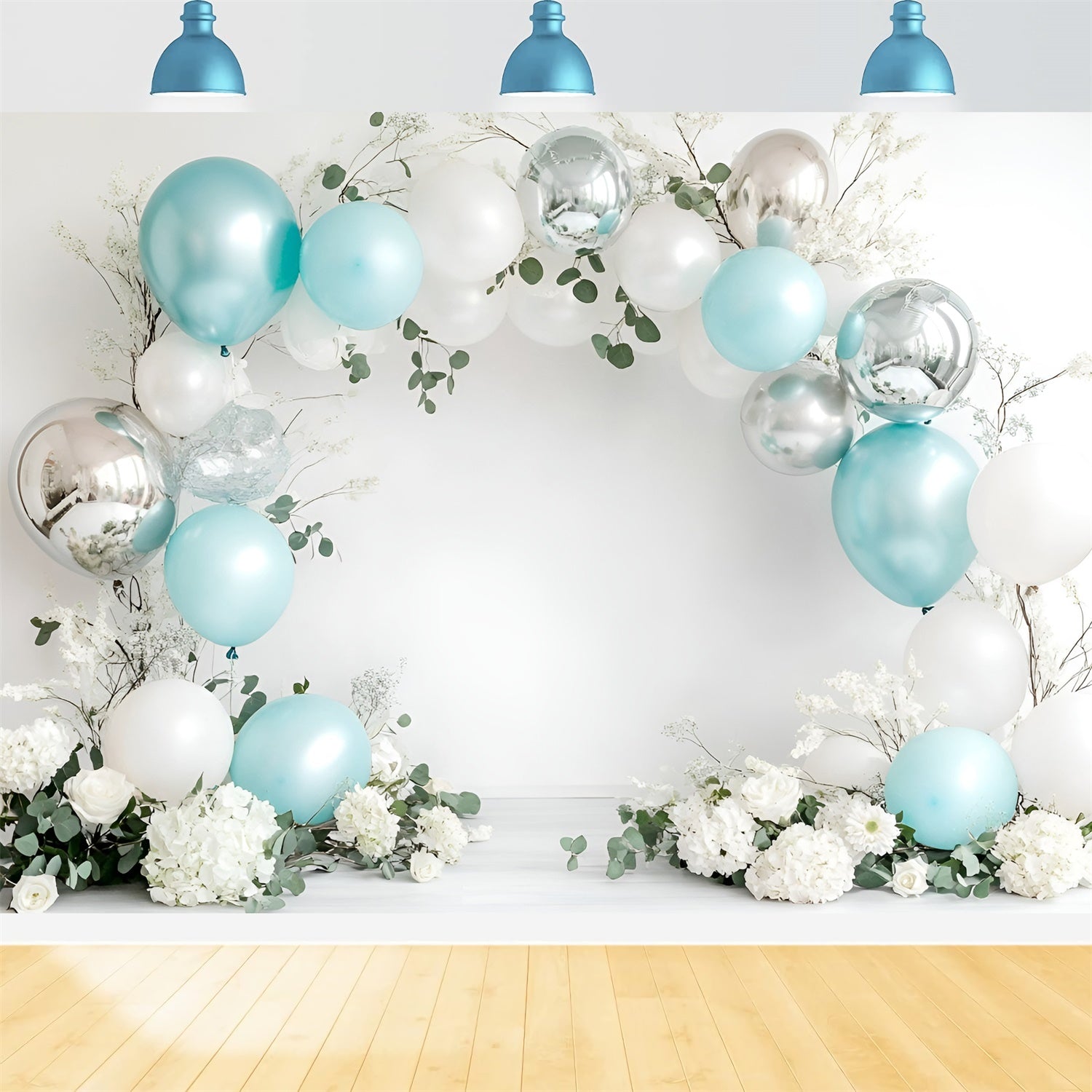 Happy Birthday Backdrop Eleganter Ballonbogen Backdrop GQ6-318